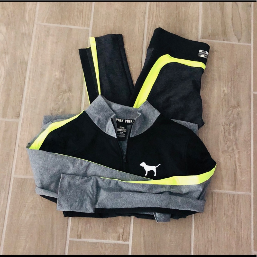 Pink Victoria’s Secret leggings and pullover